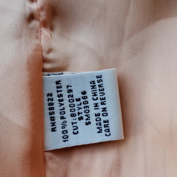 STUDIO M Max Scarf Print Boatneck Sleeveless A-Line Shift Dress Peach sz M - Picture 6 of 7